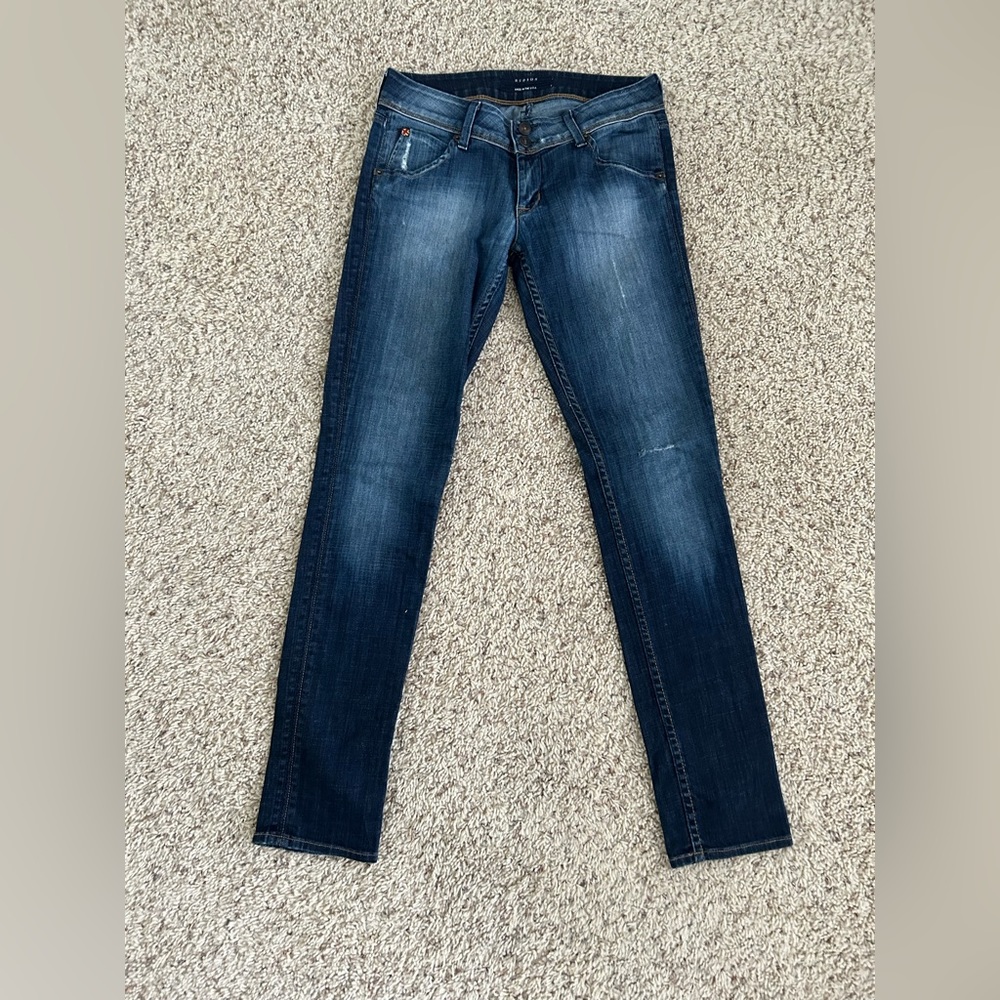 Hudson Jeans, Low Rise, Straight Leg, Mildly Destressed, Size: 27 - EUC